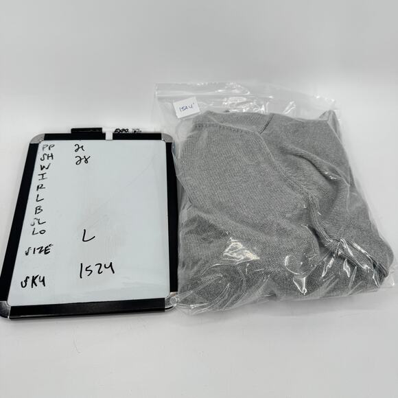 LL Bean Sweater Mens Large Gray 1/4 Zip Pullover Coastal Cotton Pullover Knit - Picture 6 of 6